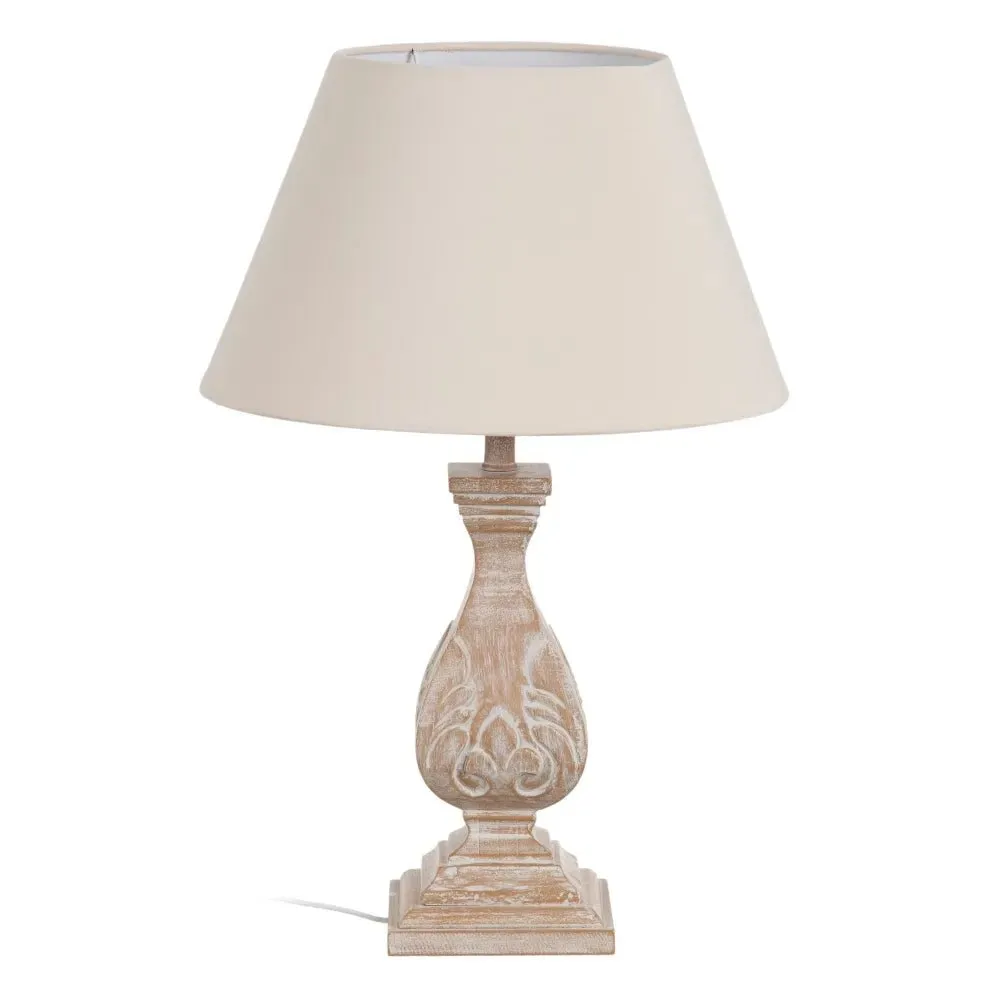 Linen Shade Resin Table Lamp
