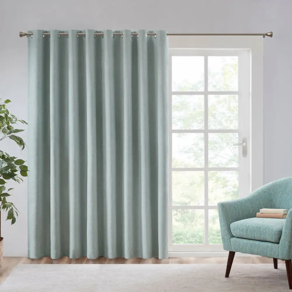 Understated Blackout Polyester Grommet Curtain Panel