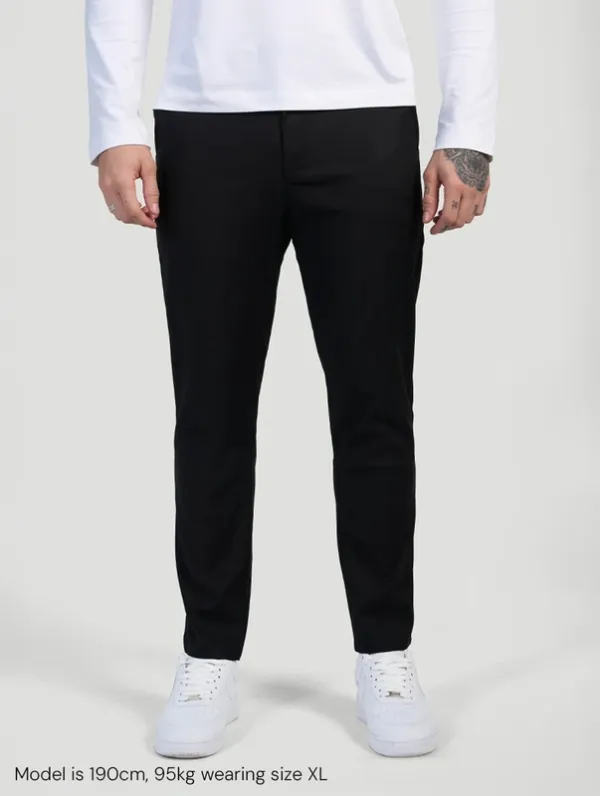 Black Stretch Pants Clean Cut