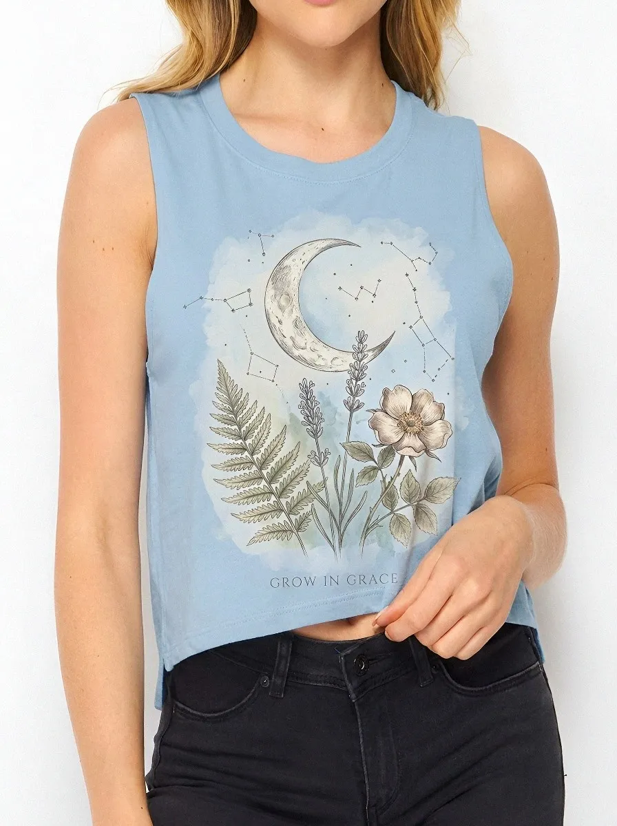 Women's Celestial Floral Grow In Grace Printed Tank Top