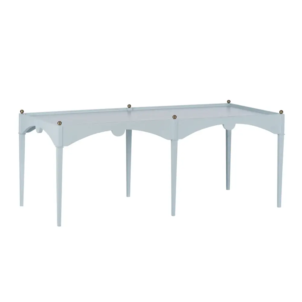 Refined Wood Brass Detail Coffee Table