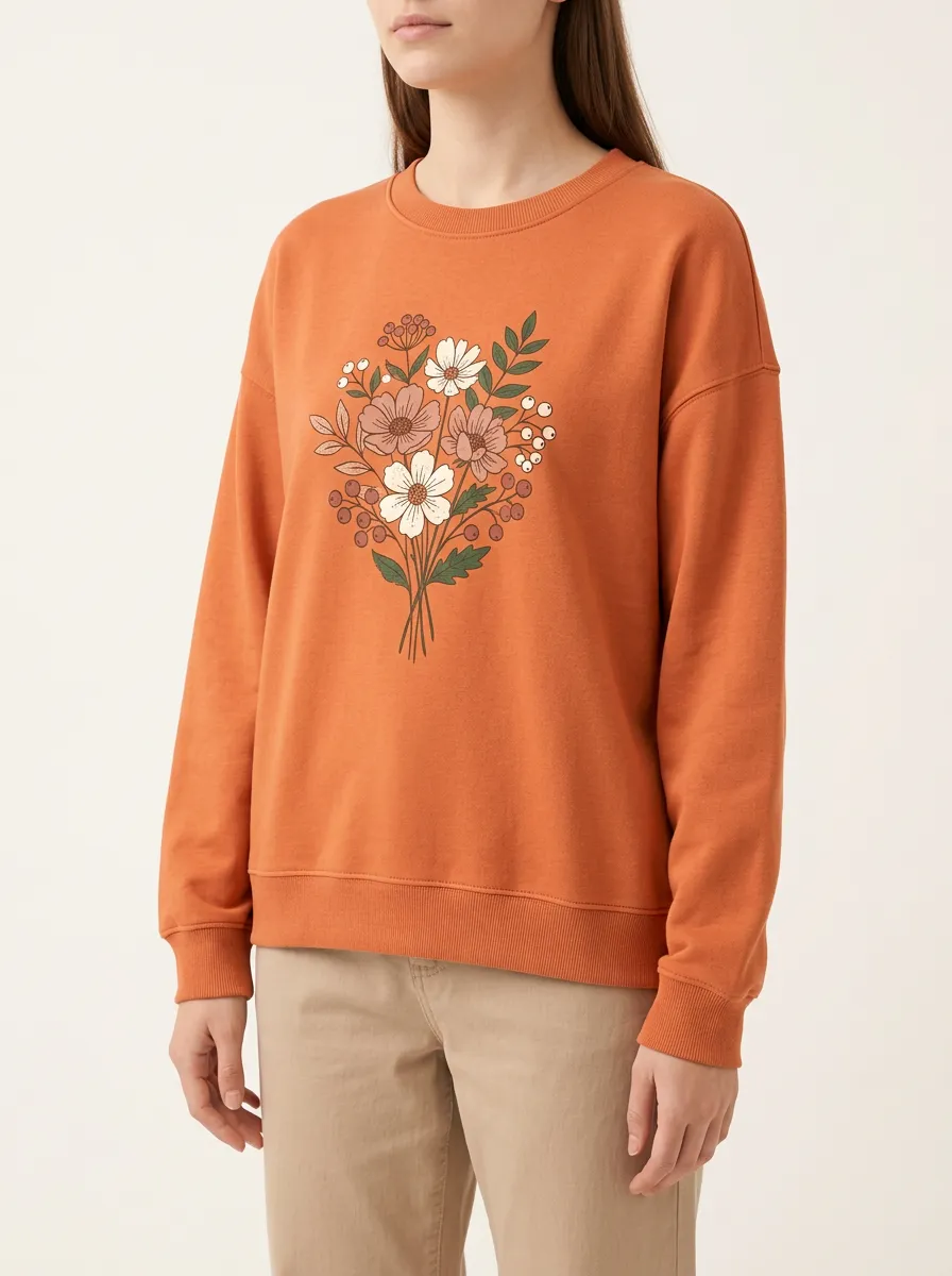 Soft Printed Graphic Sweatshirt