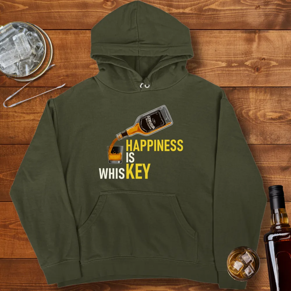 Happiness Is Key Graphic Pullover Hoodie