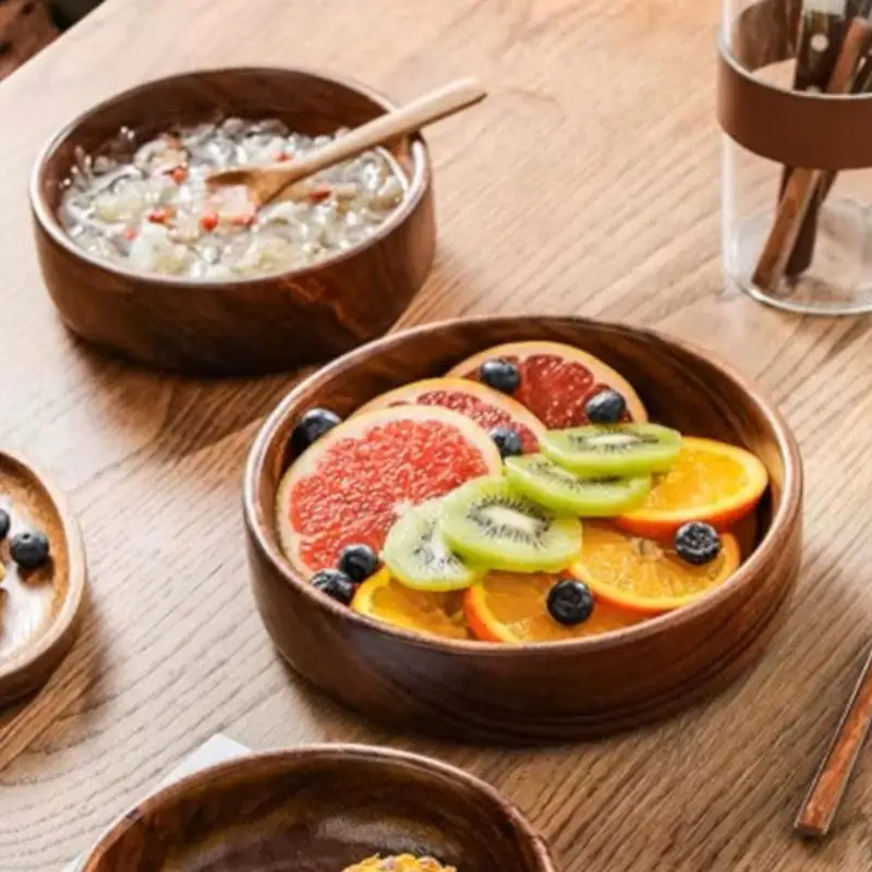 Solid Walnut Wood Serving Bowls
