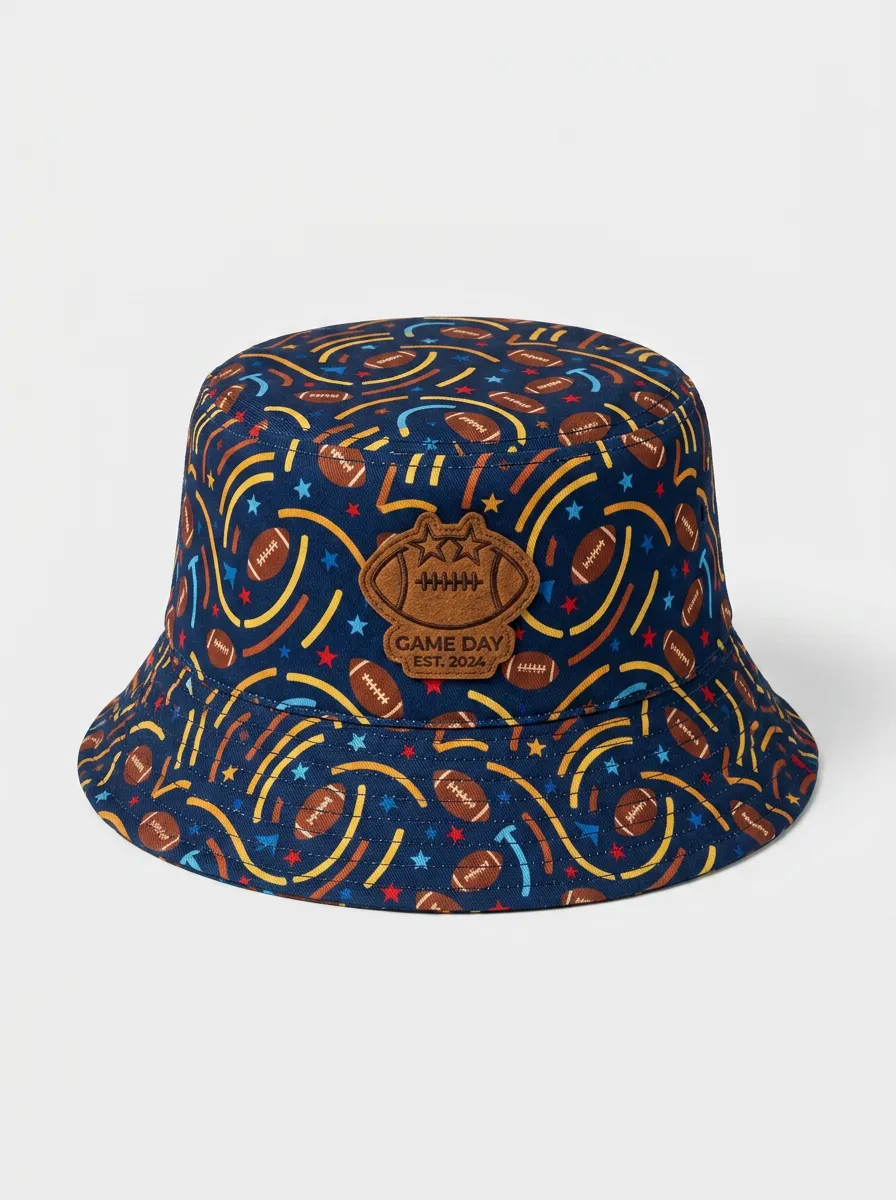 Unisex Football Fan Game Day Stars Printed Bucket Hat