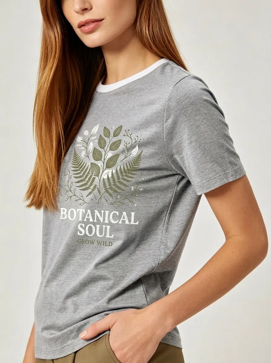 Botanical Soul Fern T-Shirt Casual
