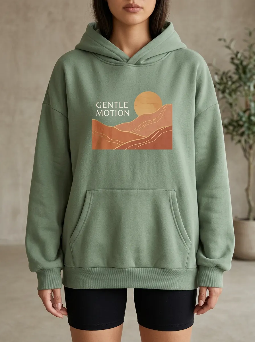 Gentle Motion Sunset Landscape Hoodie