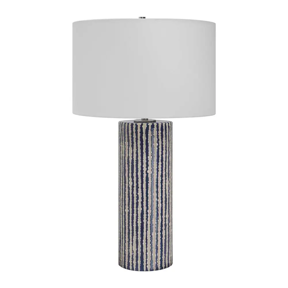 Glazed Stripes Ceramic Table Lamp