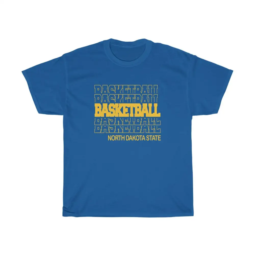 Basketball North Dakota State in Modern Stacked Lettering