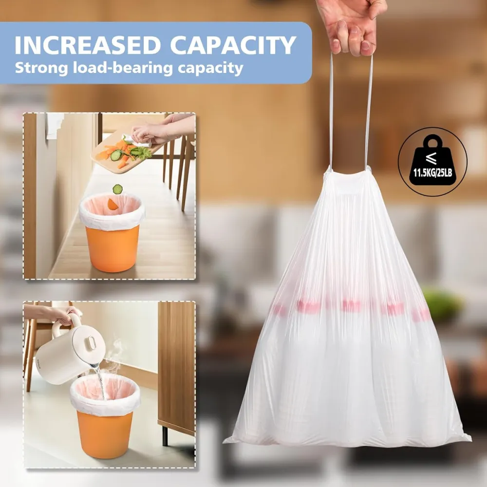 Drawstring Heavy-Duty Trash Bag