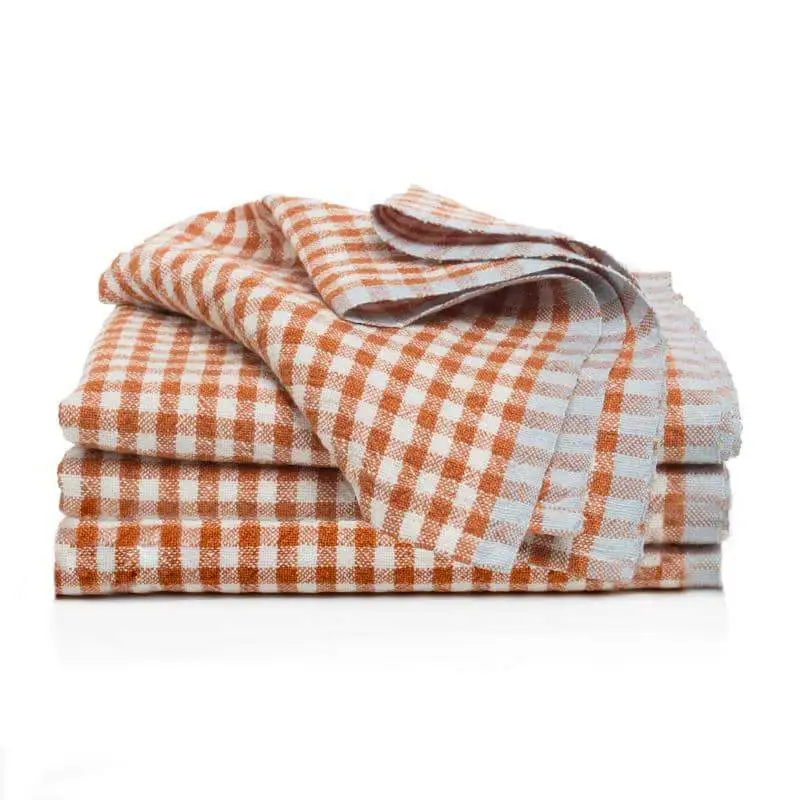 Softened Gingham Check Napkin Set
