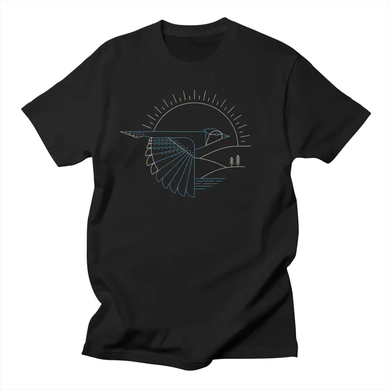Creative Geometric Print Cotton Short-Sleeved Shirt