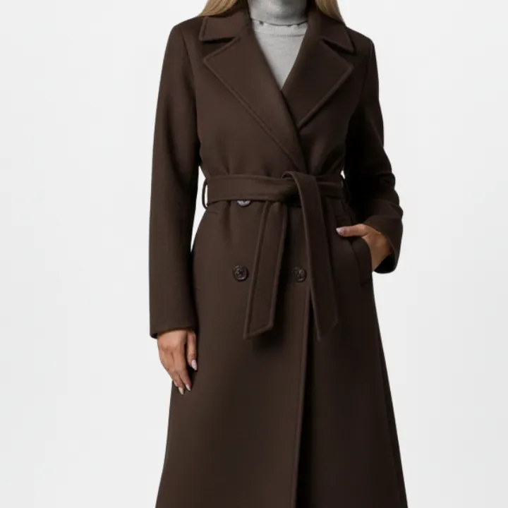 Belted Double-Breasted Trench Coat