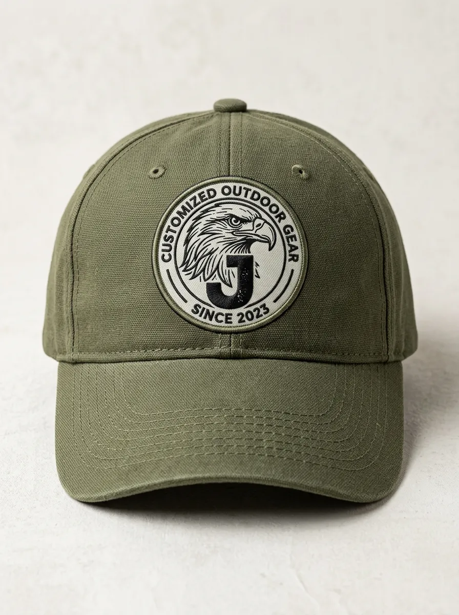 Outdoor Enthusiast Eagle Logo Embroidered Baseball Cap