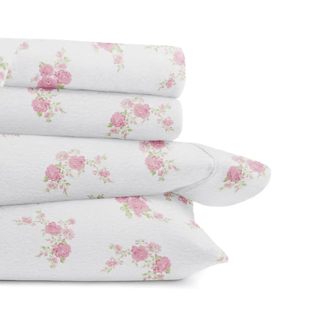 Rose Bunch Flannel Sheet Set