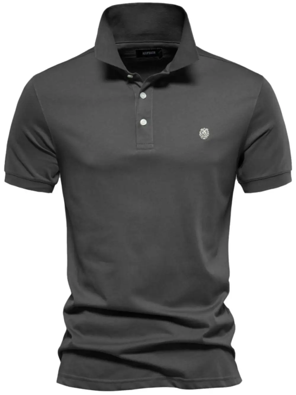 Loose Fit Collared Short Sleeve Polo Shirt
