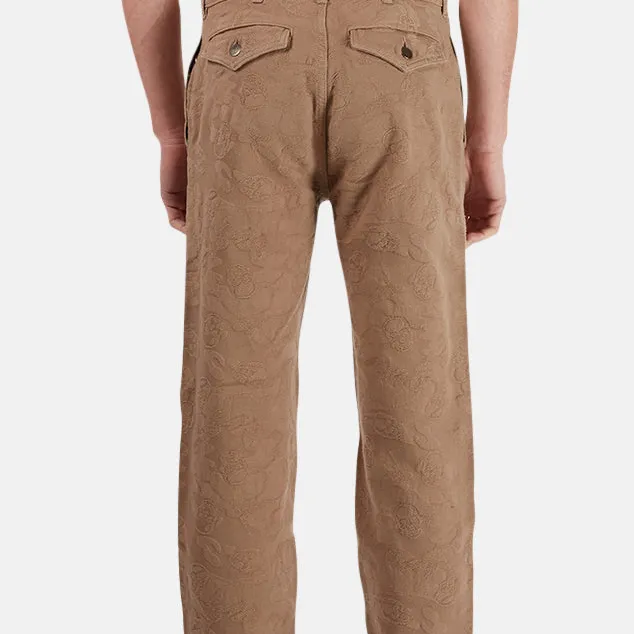 Cotton Camo Jacquard Pants