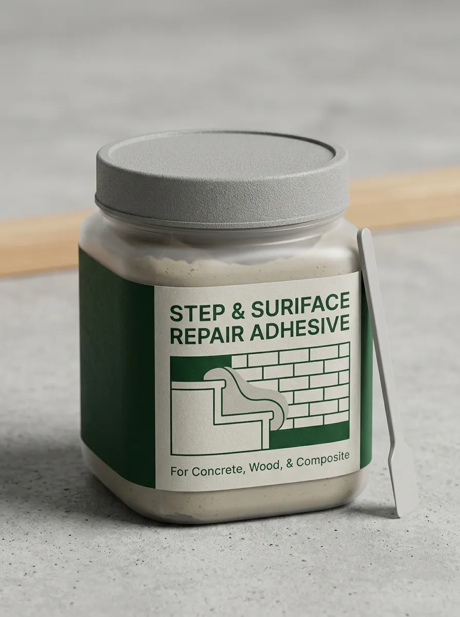 DIY Concrete Wood-Surface Step Repair Adhesive