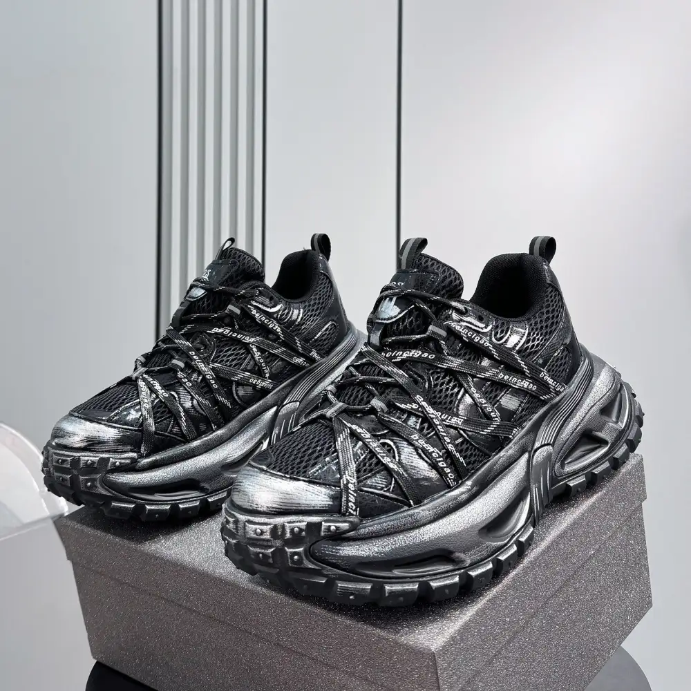 Mesh Rope Lace Chunky Sole Classic Sneakers
