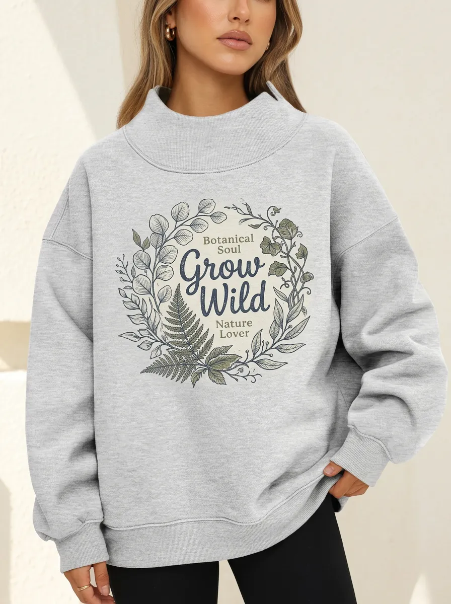 Nature Lover Botanical Sweatshirt