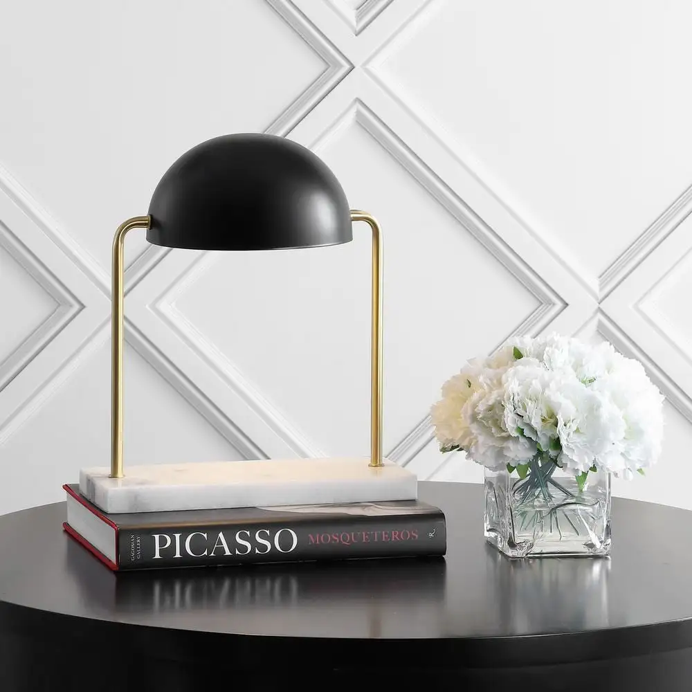 Art Deco Dome Lamp With Marble Base