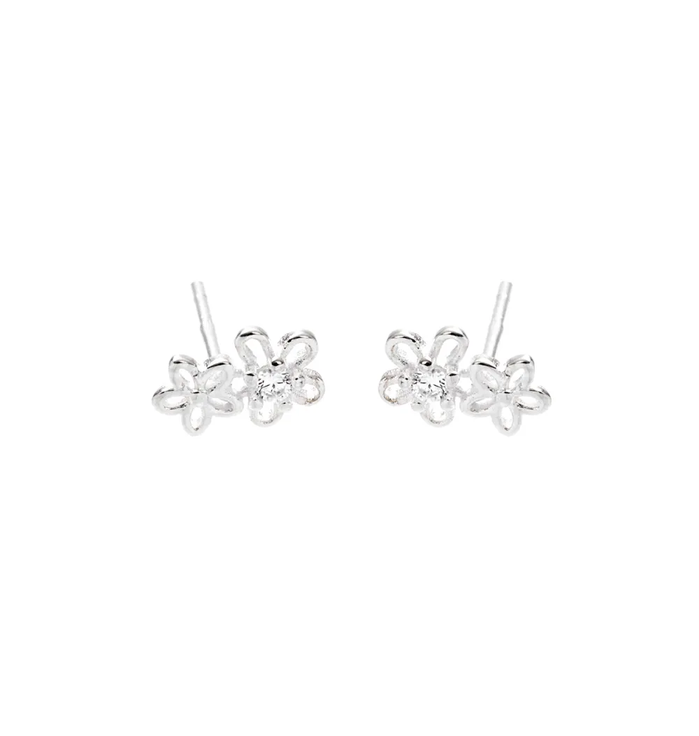 Twin Floral Star Earrings