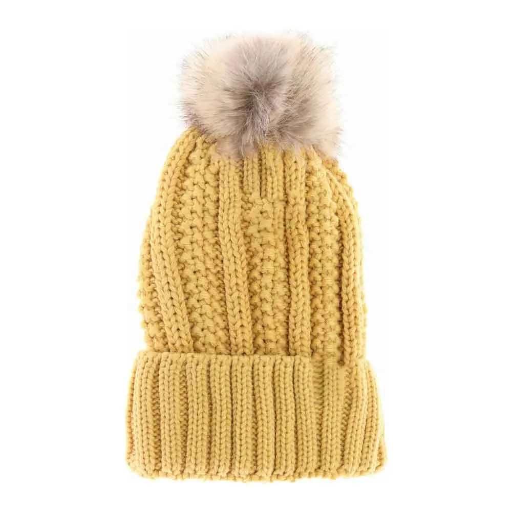 Pom Fuzzy Beanie