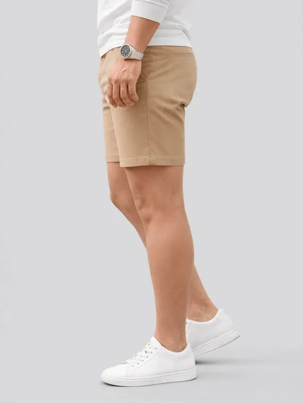 Khaki Relaxed Fit Shorts