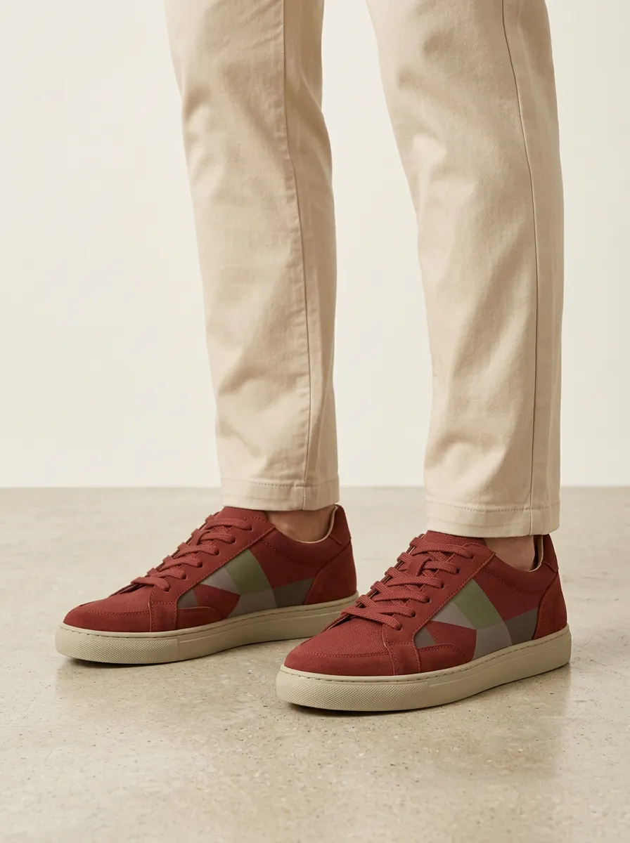 Men's Geometric Pattern Printed Casual Shoes