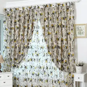 Everyday Floral Sheer Curtain Panel