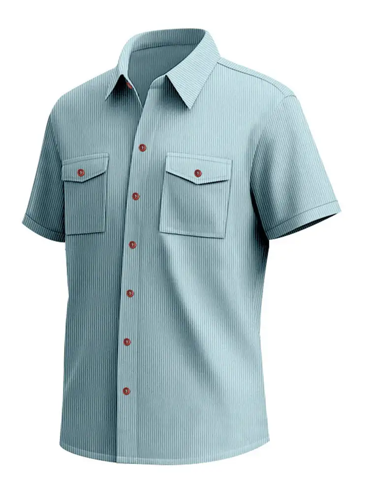 S Relaxed Ribbed Knit Short Sleeve Shirt