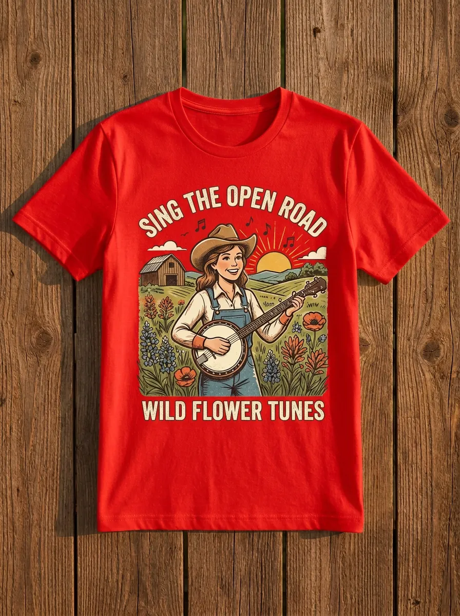 Nashville-Inspired Country Music Graphic T-Shirt
