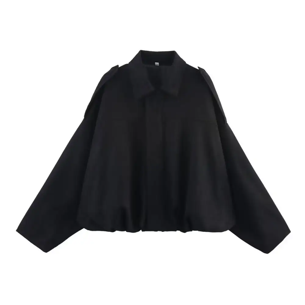 Cropped Suede Look Bomber Jacket