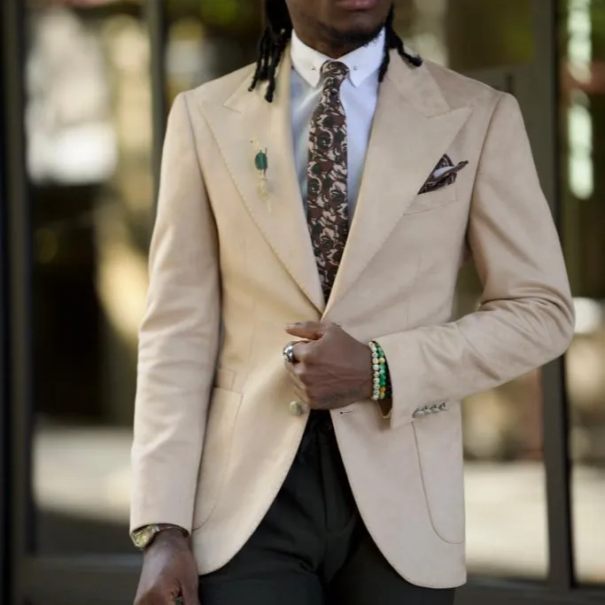 Slim Fit Nubuck Blazer