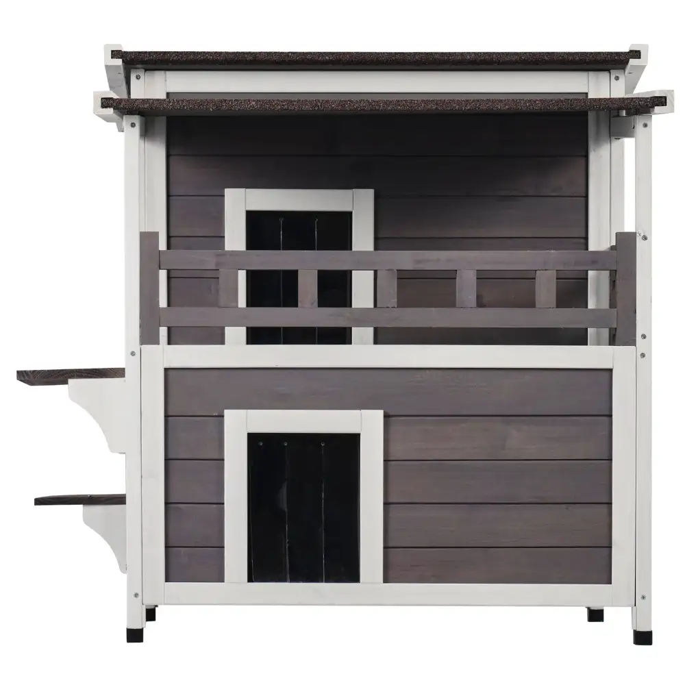 Wooden Story Cat House