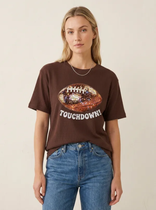 Women's Gridiron Ball Galaxy Touchdown Graphic T-Shirt