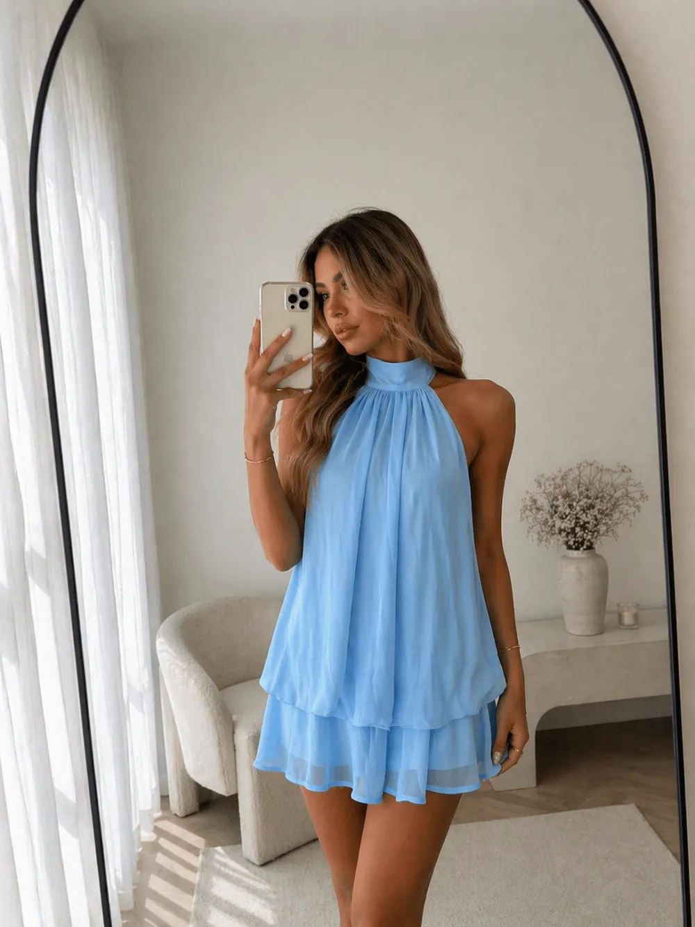 🌿Brenza Halter Mini Dress