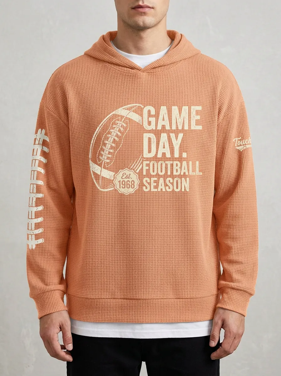 Football Graphic Casual Hoodie
