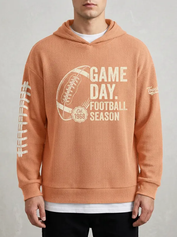 Football Graphic Casual Hoodie