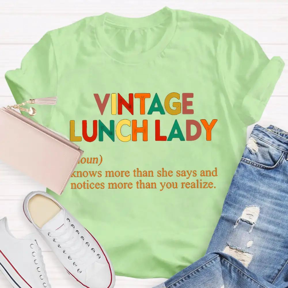 Vintage Lunch Lady Teacher T-Shirt
