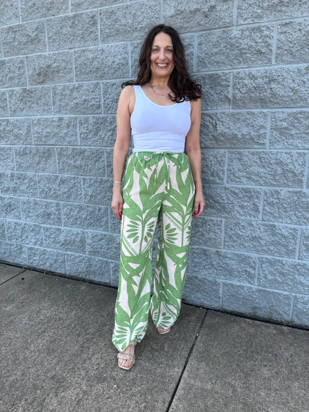 Sequin Drawstring Elastic Waist Pants