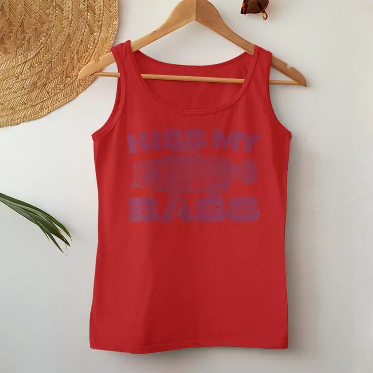 Kiss My-Bass Fishing Women Tank Top