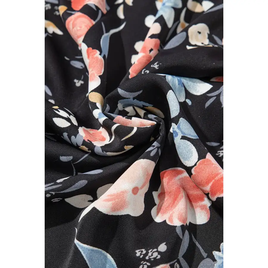 Flounce Sleeve Midi Dress