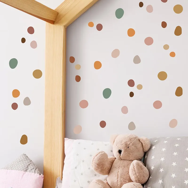 Pastel Polka Dot Wall Stickers