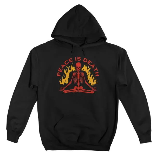 Men's Creative Skeleton-Themed Print Hoodie