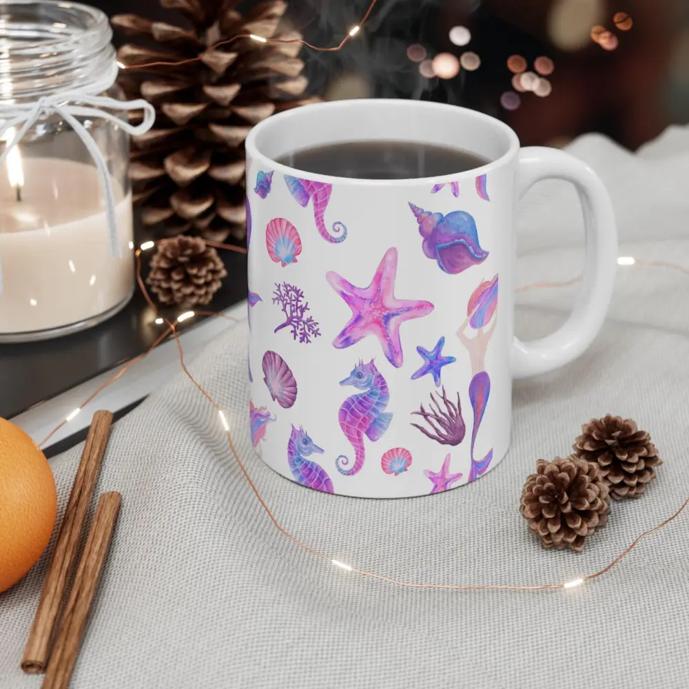Porcelain Undersea Drinkware Set