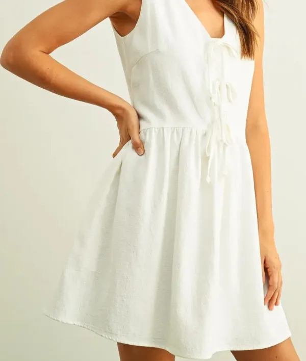 Tie Front cotton Dress