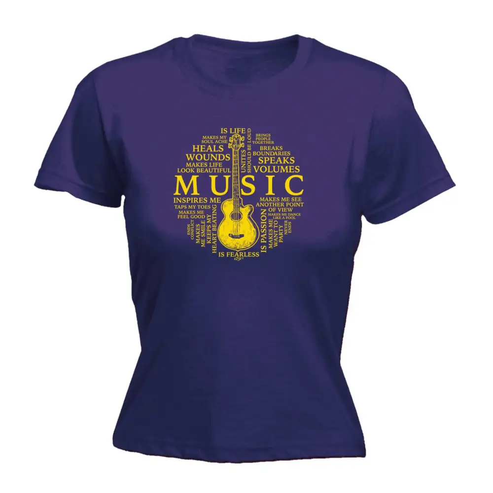 Music Meaning Graphic Fitted Tee