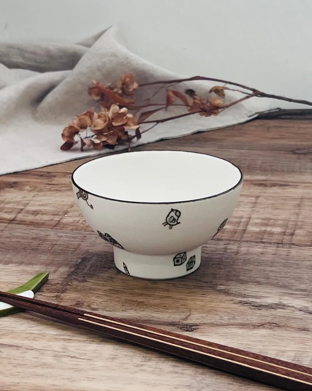 Hand Painted Toy Motif Rice Bowl