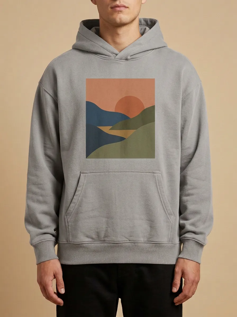 Nature Abstract Sunset Mountain Hoodie